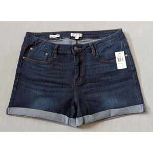 NWT Vigoss Marley Mid Rise Roll Cuff Denim Shorts Size 13/31